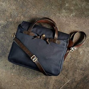 Filson navy briefcase